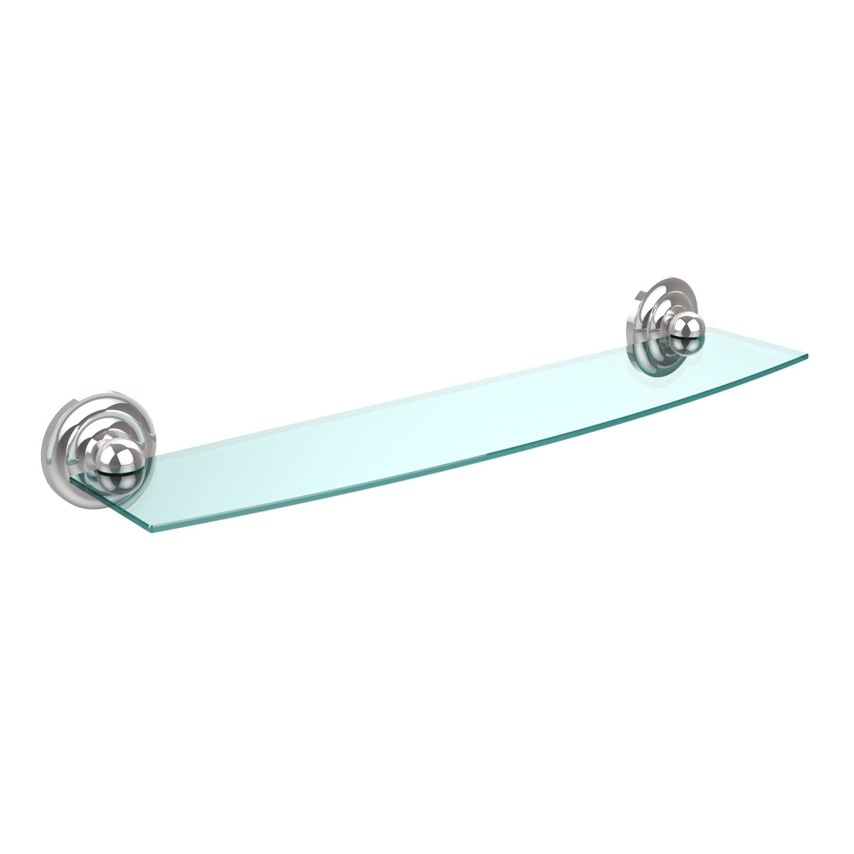 Polished Chrome 24 inch Glass Shelf E287