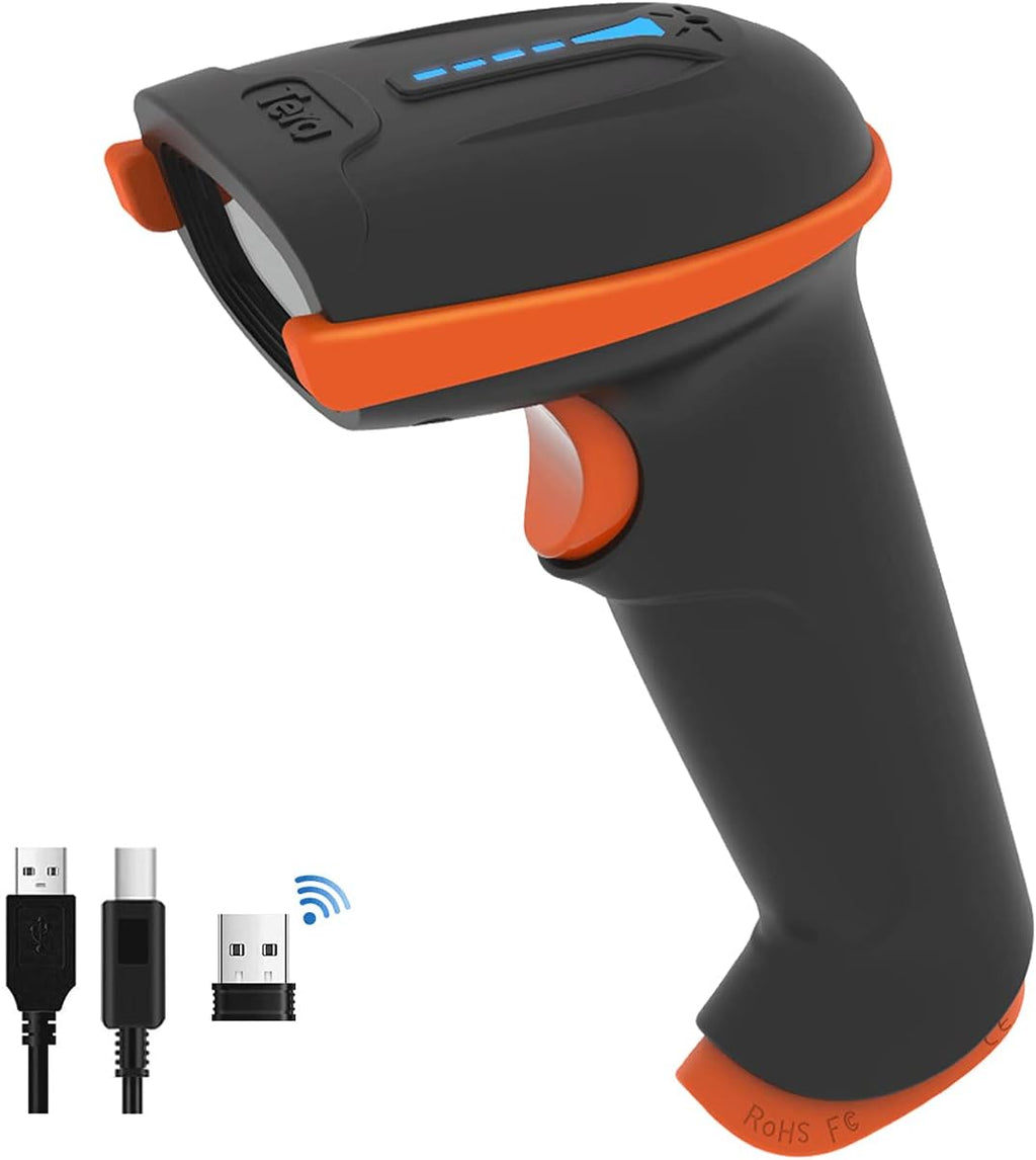 Wireless and Wired Handheld Barcode Scanner with Battery Level Indicator G4936
