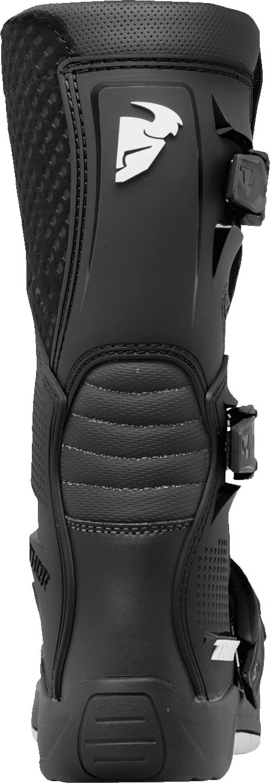 Black/White Youth Motocross Offroad Riding Boots U644