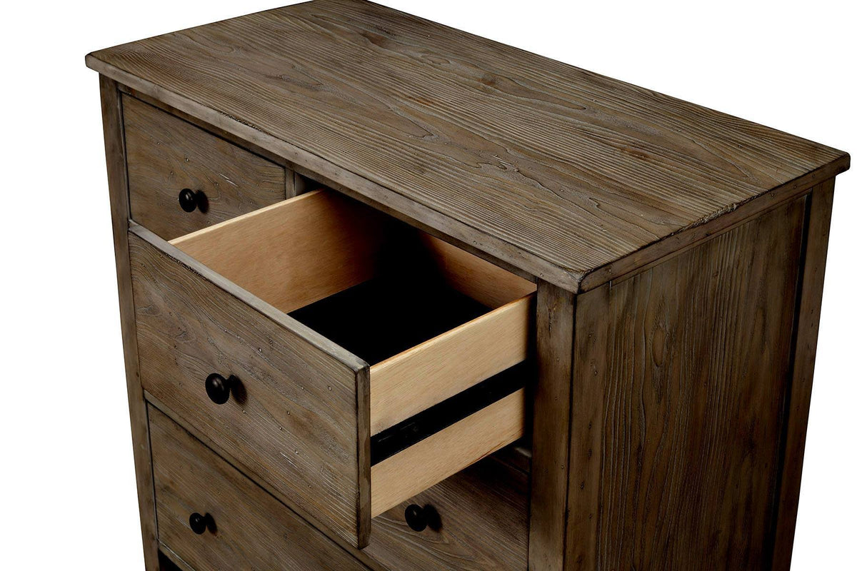 Natural Gray Wood 4 Drawer Accent Chest R8989