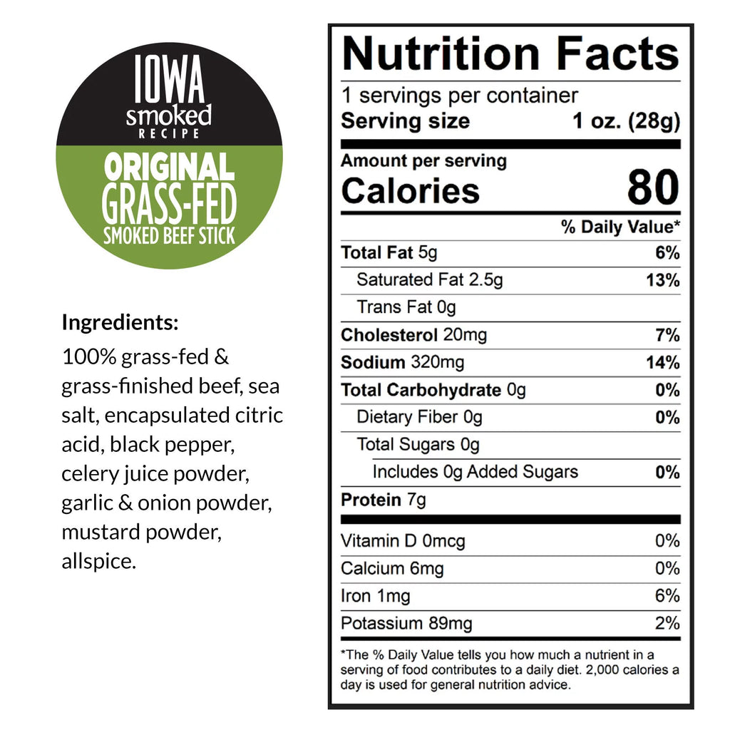No Sugar 100% Grass-fed Non-GMO Beef Sticks 72 Count Z321
