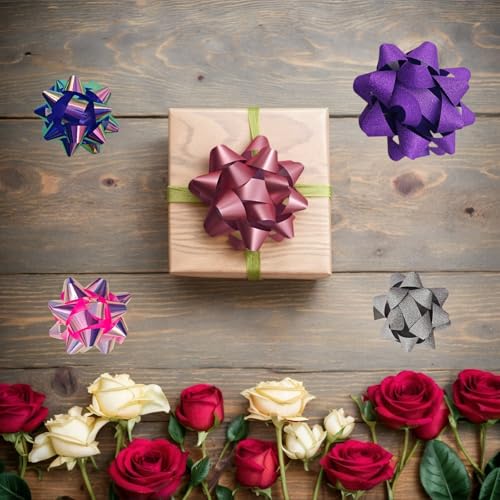 16 Gift Bows with 2 Rolls Curling Ribbons A4447
