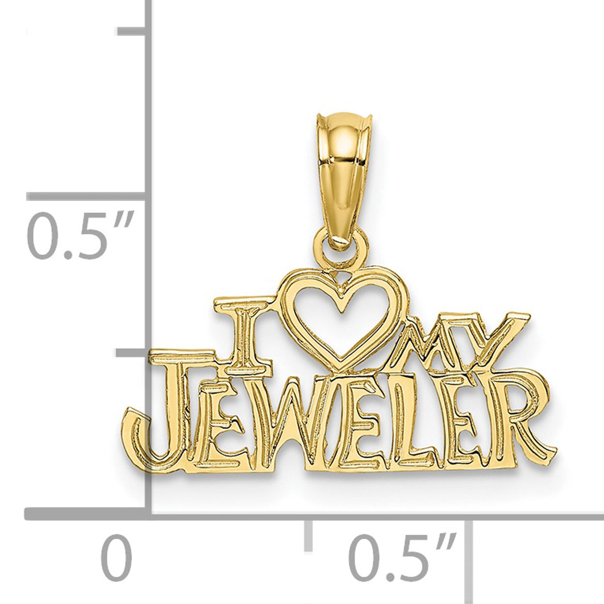 10K Yellow Gold Pendant Charm with Rope Chain Necklace 18'' L748