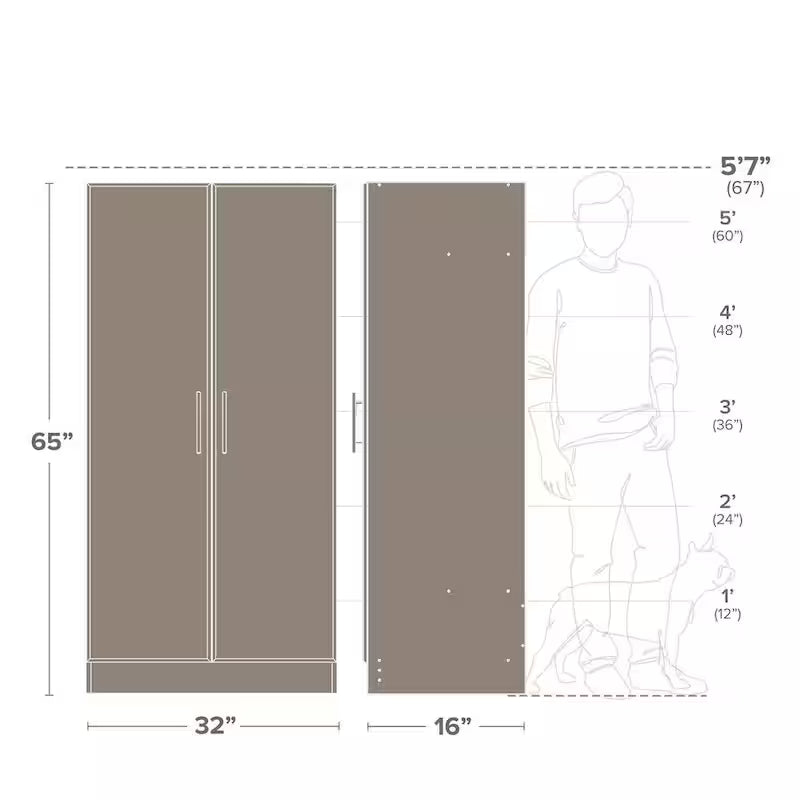 Wood Freestanding Garage Cabinet in Espresso R190