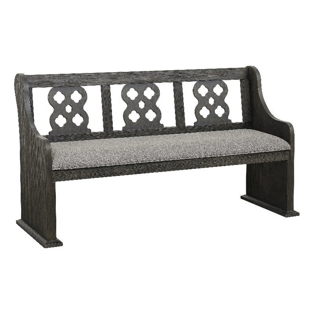 Traditional Wood Dining Room Bench with Back I9855