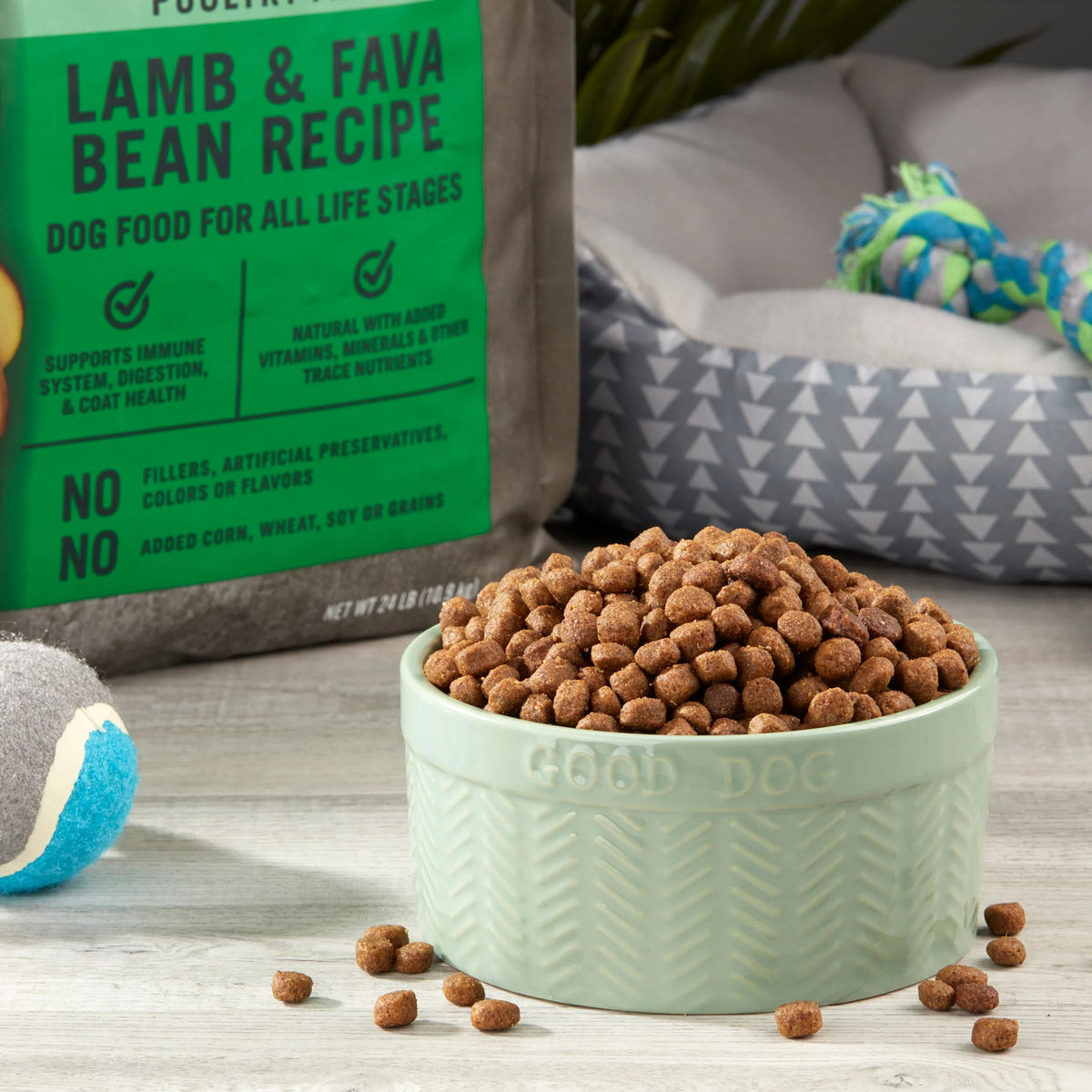 Lamb & Fava Bean Recipe Grain-Free Dry Dog Food 24 lbs Y343793