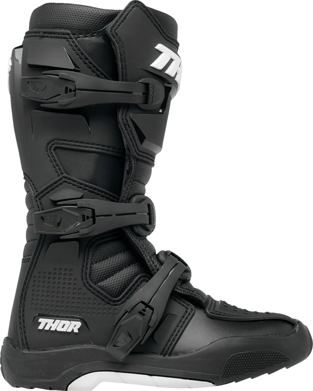 Black/White Youth Motocross Offroad Riding Boots U644