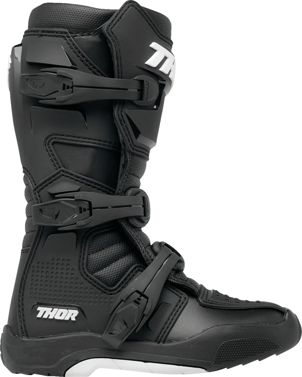Black/White Youth Motocross Offroad Riding Boots U644
