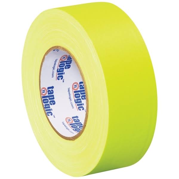 Fluorescent Yellow 11 Mil Gaffers Tape 2x22 x 60 Yard Roll U110284