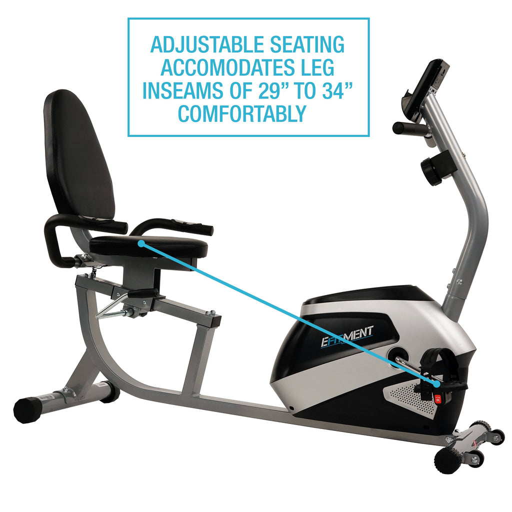 Magnetic Recumbent Exercise Bike with LCD Monitor W36872