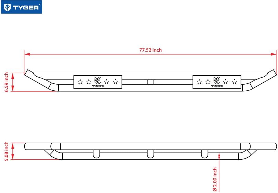 Textured Black Side Step Rails for Crew Cab N217933