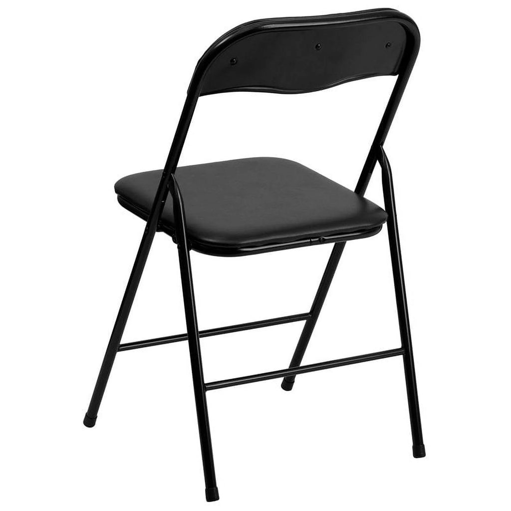 5 Piece Folding Dining Table and Chair Set in Black O16053