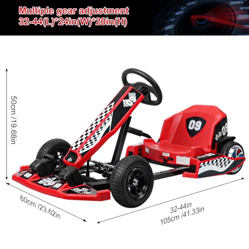 Electric Go Kart for Kids, 36V 350W Motor 16 MPH 4 Wheel Ride on Toy C8481