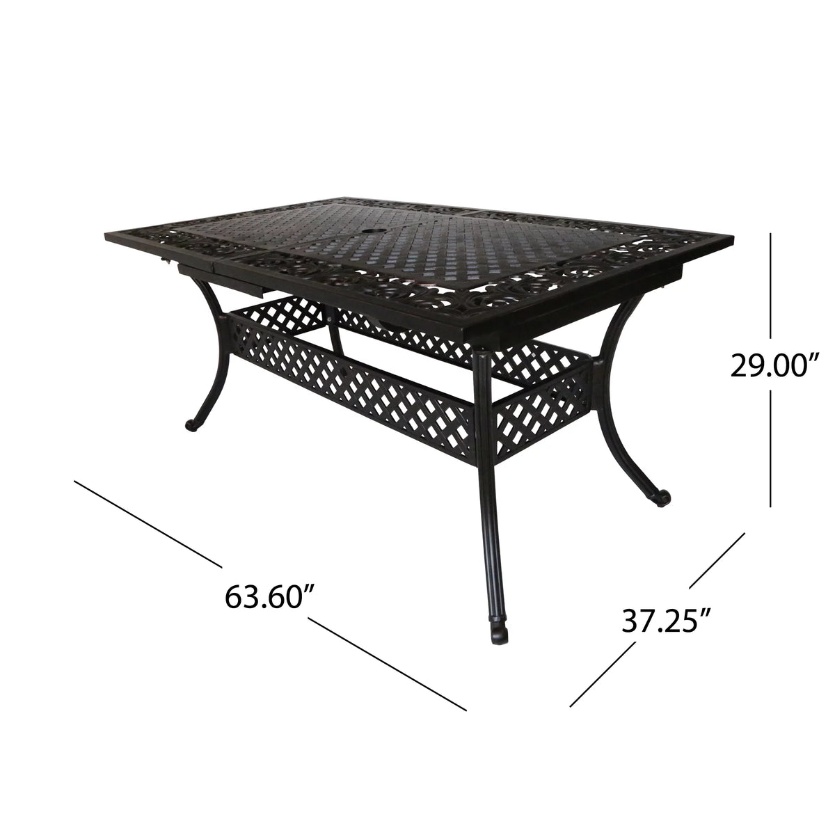 Cast Aluminum Expandable Outdoor Dining Table X25036
