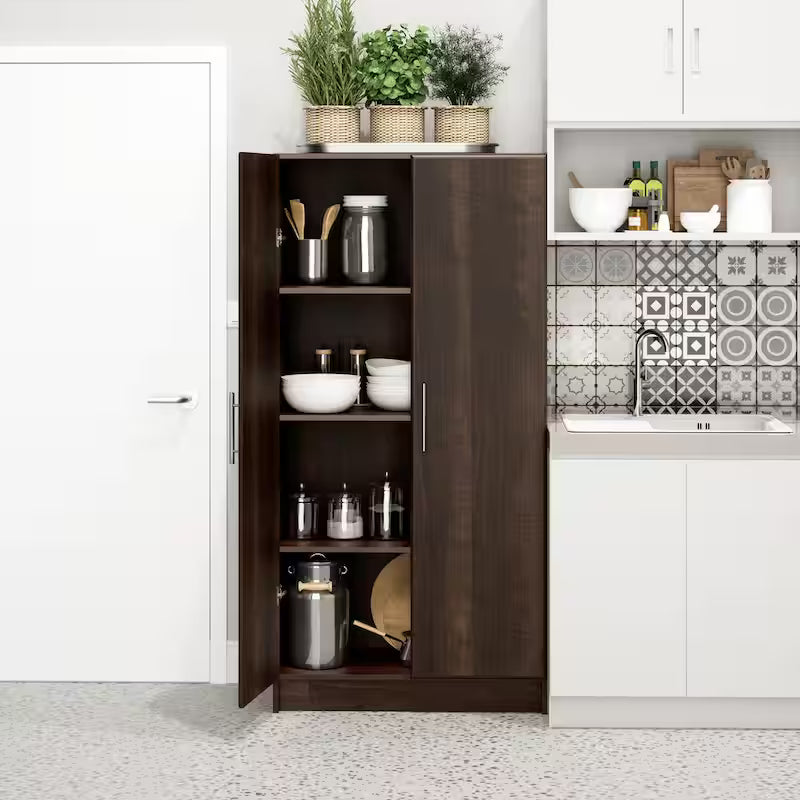 Wood Freestanding Garage Cabinet in Espresso R190