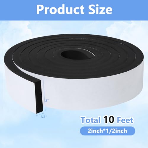 16Feet White Foam Weather Stripping Seal H976369