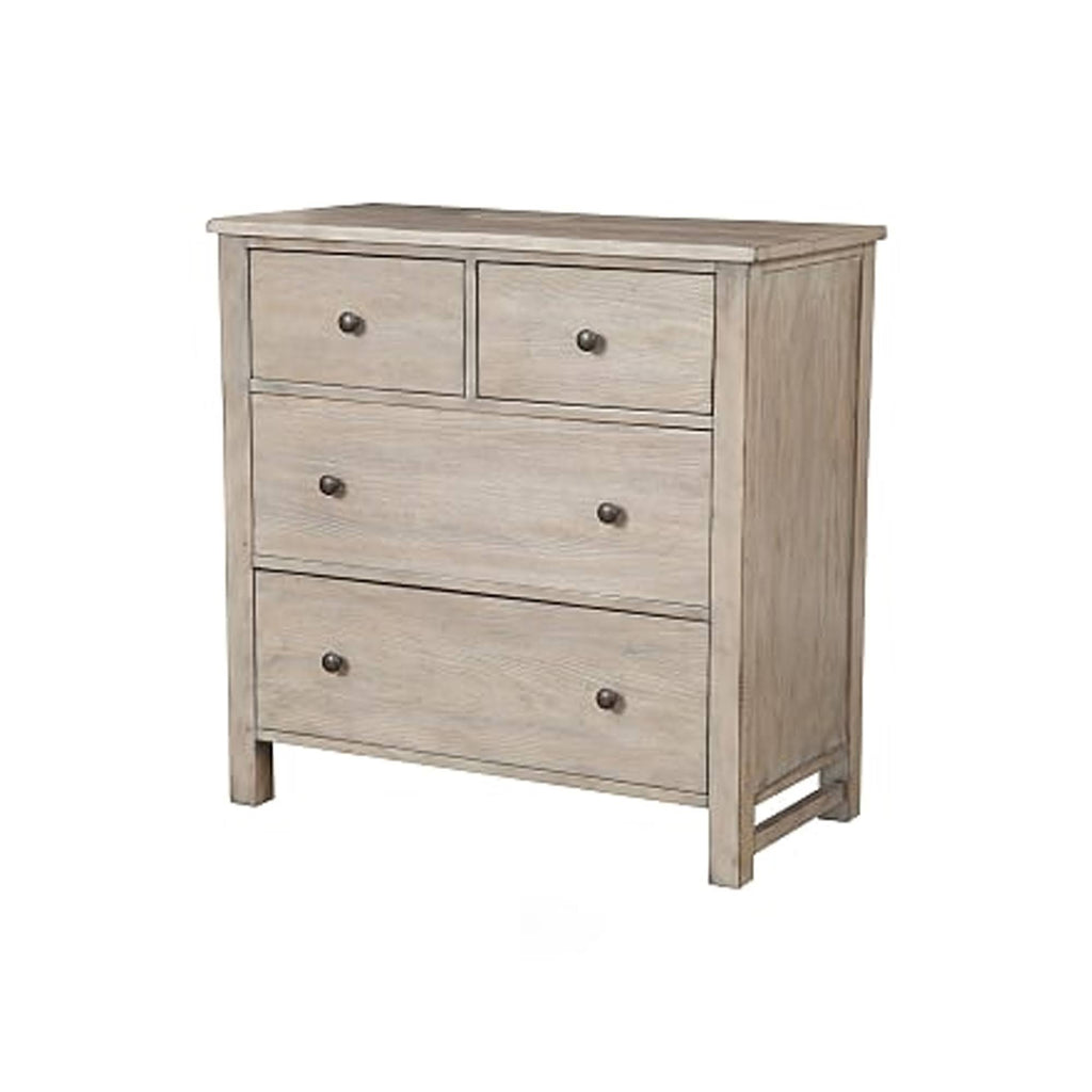 Natural Gray Wood 4 Drawer Accent Chest R8989