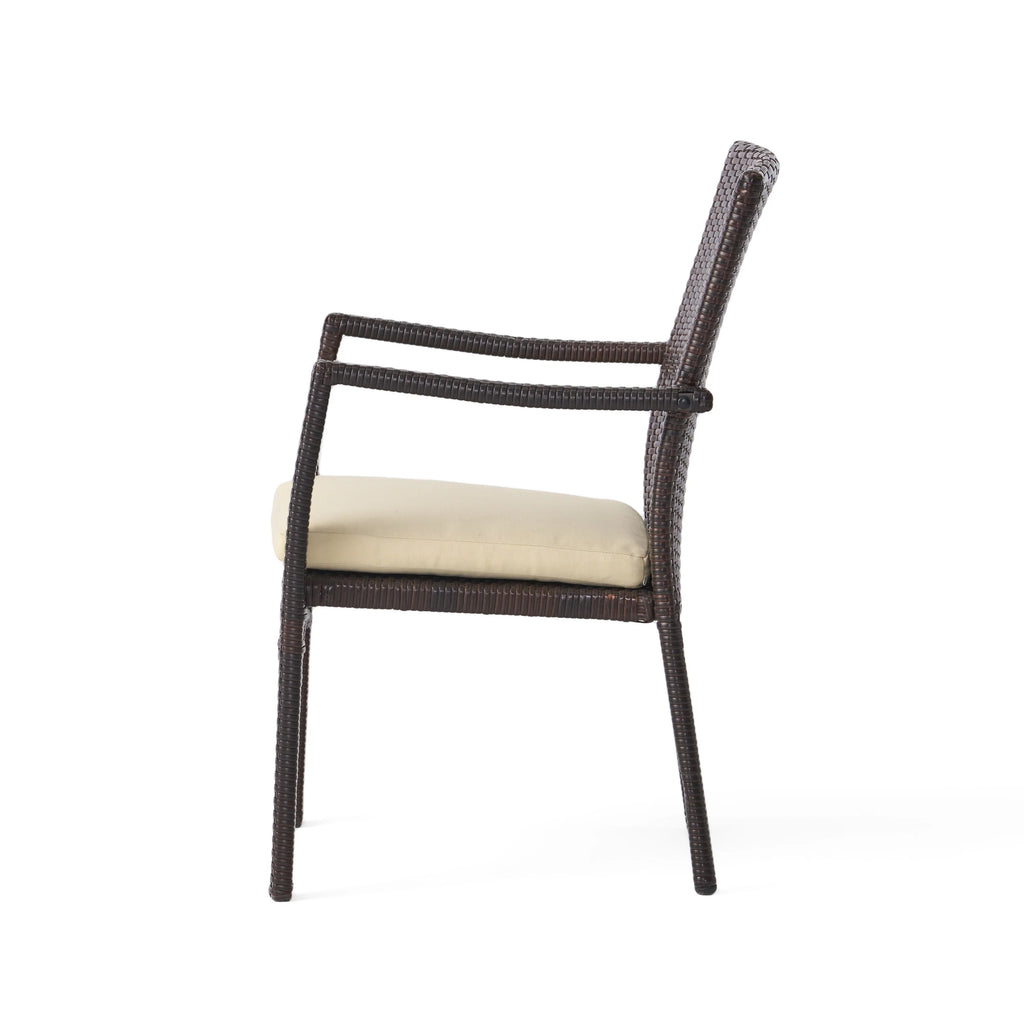 Multibrown Wicker Dining Chair (Set of 2) W74932