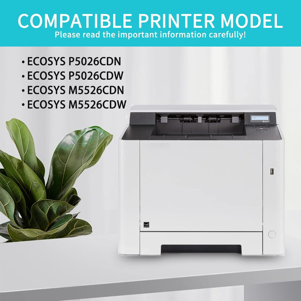 Toner Cartridge 4 Pack for Kyocera ECOSYS P5026cdn P5026cdw M5526cdn M5526cdw Printer X78868