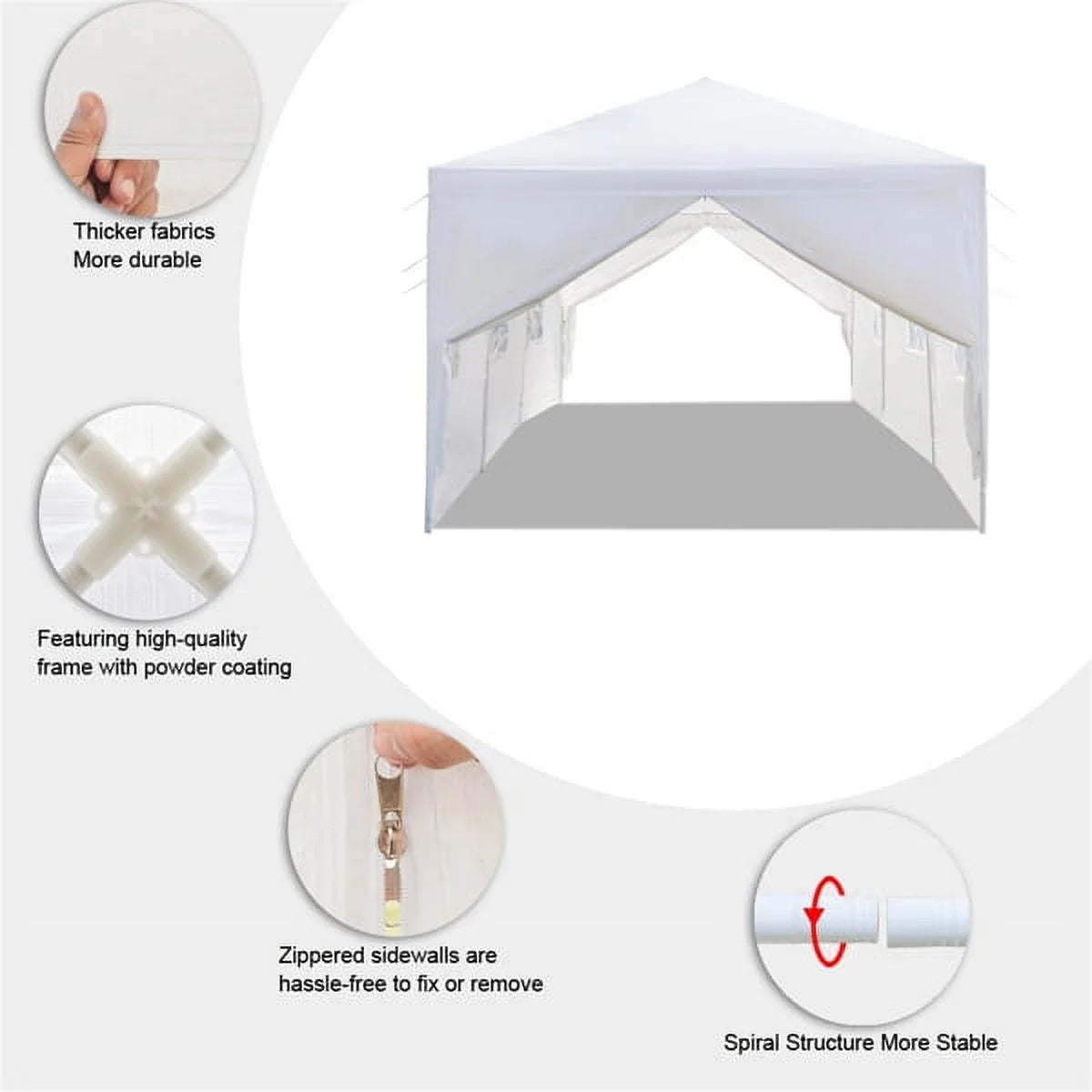 10'x30' Outdoor Canopy Party Wedding Tent with 8 Removable Sidewalls P1553
