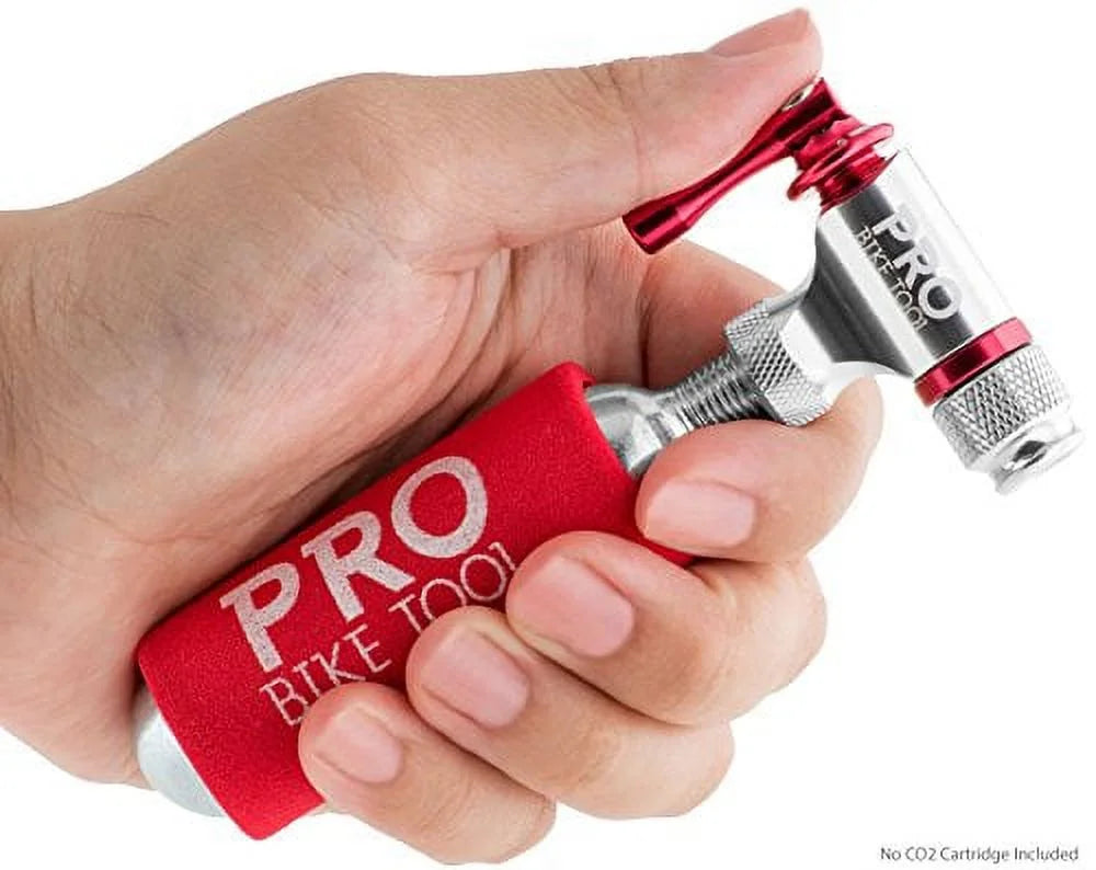 CO2 Inflator with Presta and Schrader Valve (Red) C158