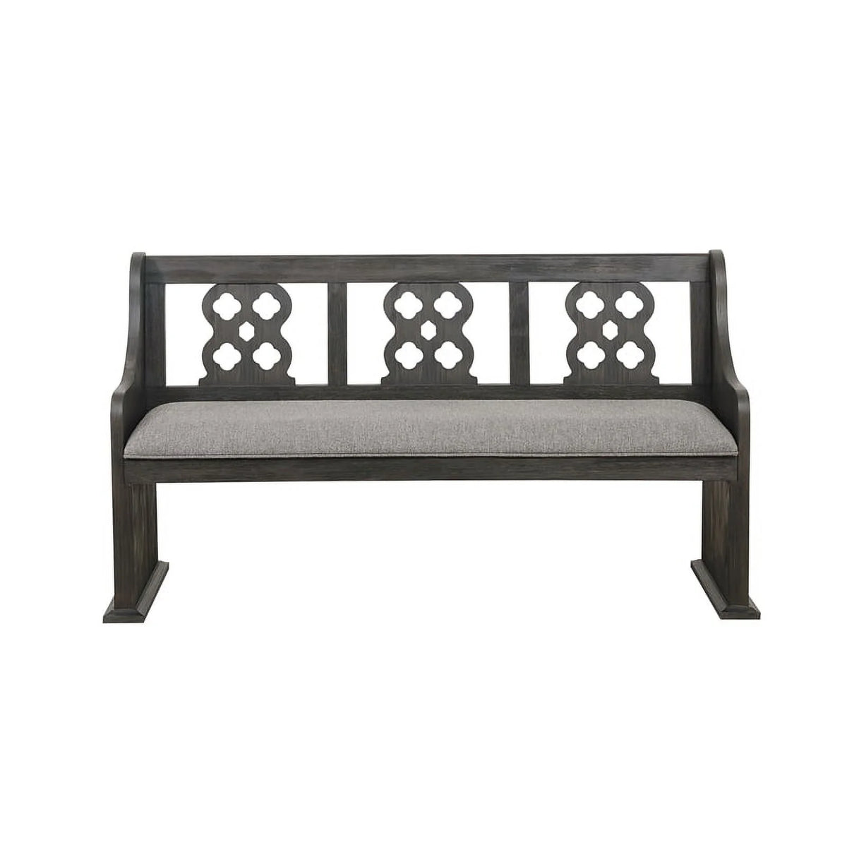 Traditional Wood Dining Room Bench with Back I9855