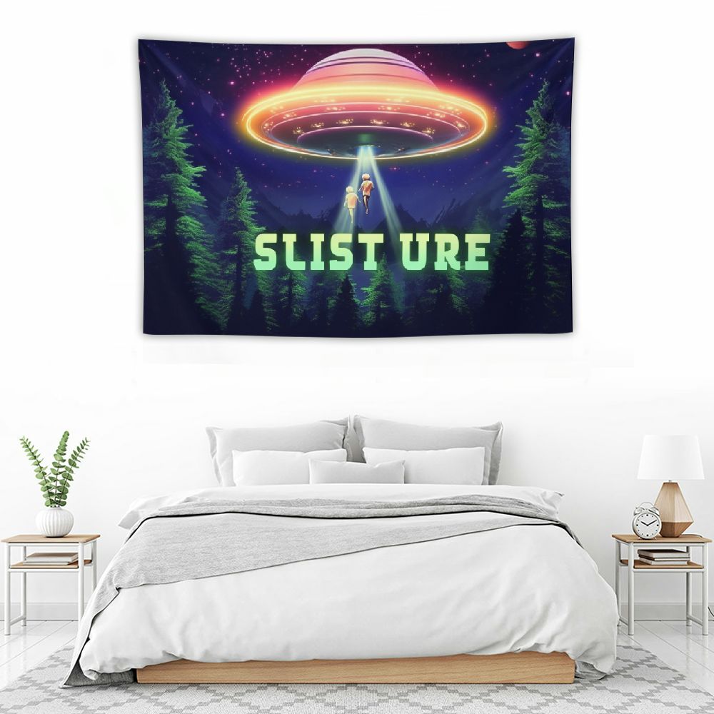 Funny UFO Tapestry Wall Hanging M919516