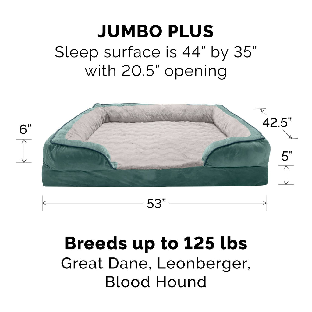 Celadon Green Velvet Sofa Dog Bed H2393