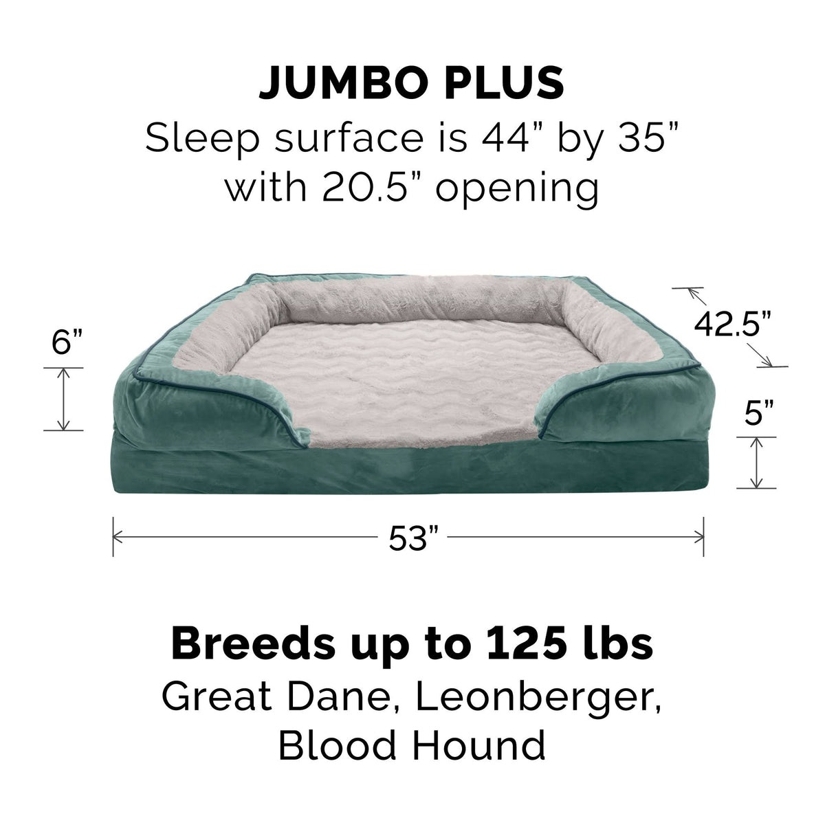 Celadon Green Velvet Sofa Dog Bed H2393