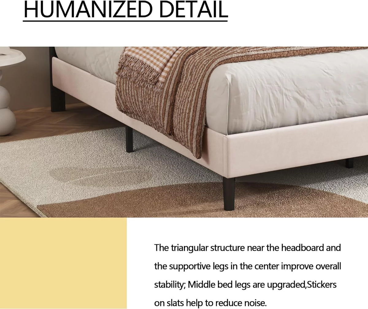Pink Velvet Upholstered Platform Bed Frame Twin Size P118