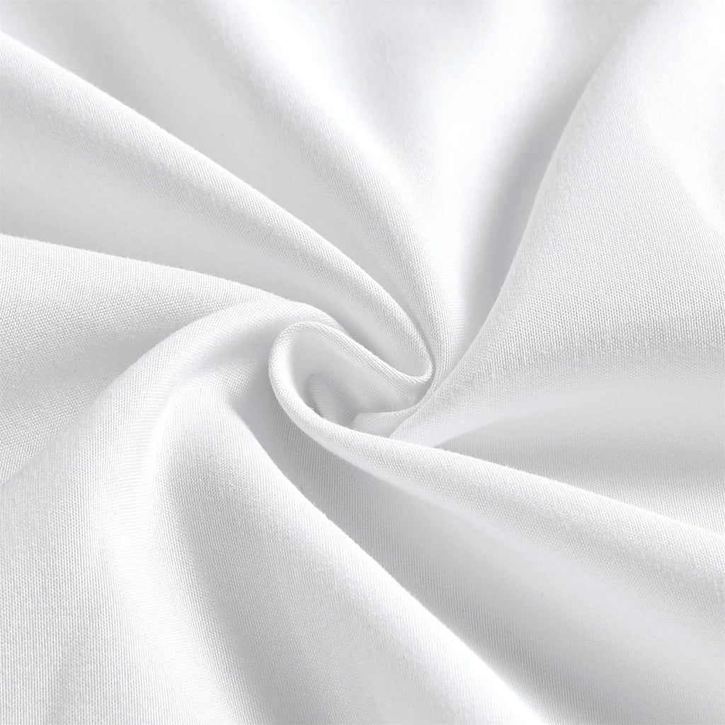 White Cooling Microfiber Twin Size Flat Sheets 6-Pack A726