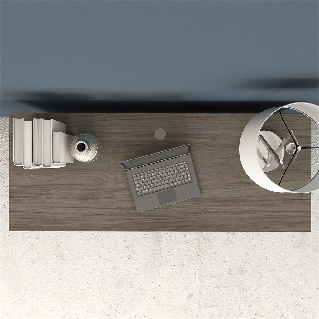 Modern Hickory Engineered Wood Credenza Desk X2202