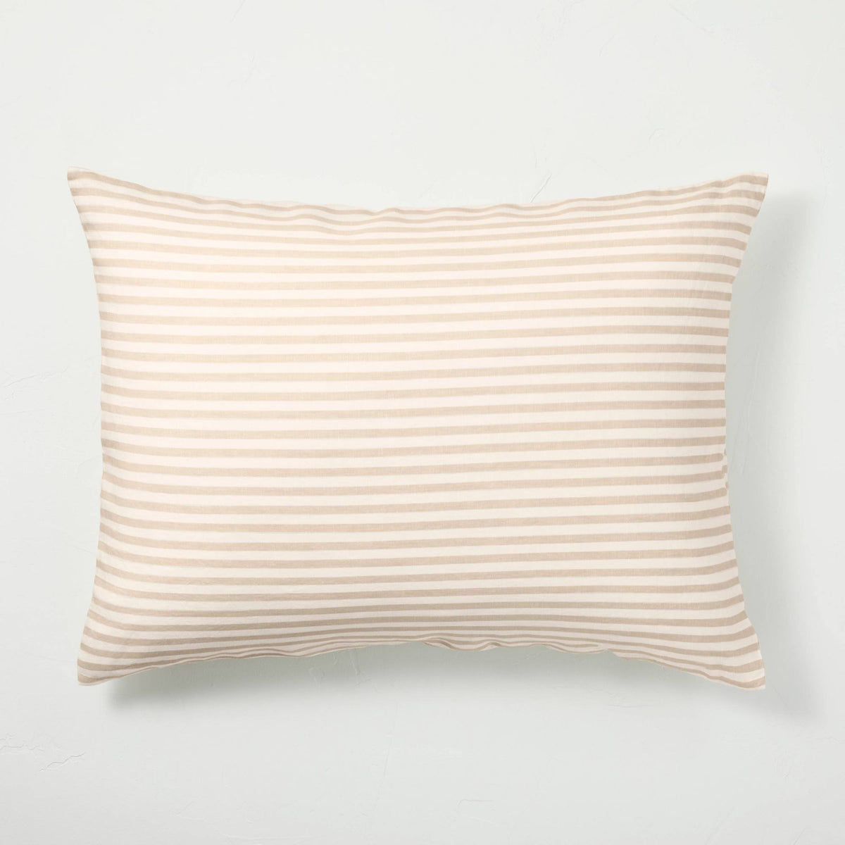 White/Natural Stripe Duvet and Sham Set A9313