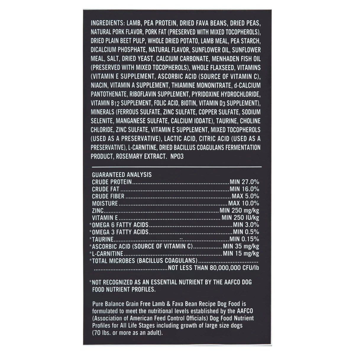 Lamb & Fava Bean Recipe Grain-Free Dry Dog Food 24 lbs Y343793