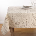 Old Fashioned Script Print Tablecloth U9295