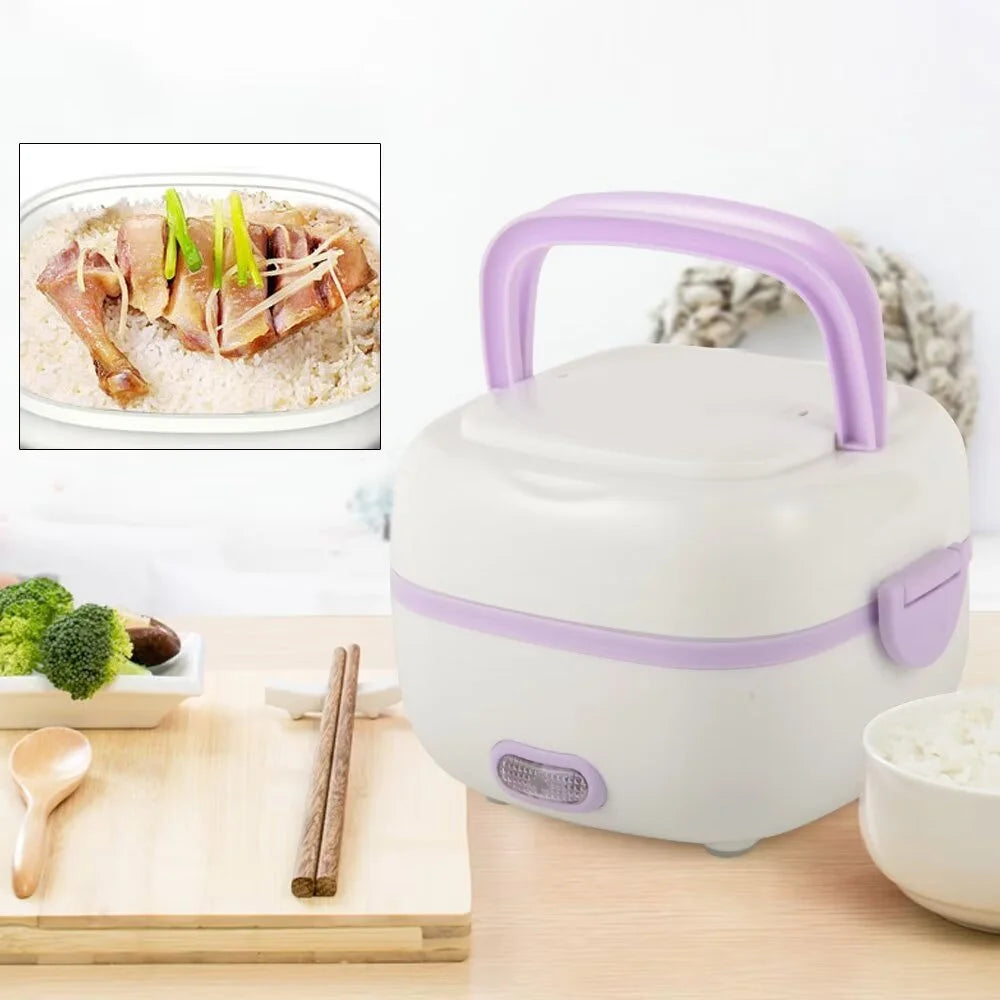 Portable Electric Lunch Box Food Heater 1L Stainless Steel Y8718