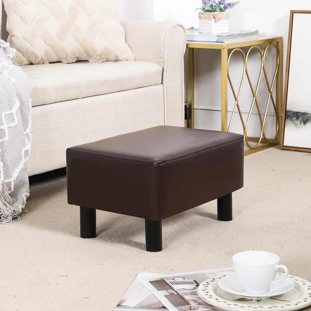 Small Brown Footstool Ottoman L968187
