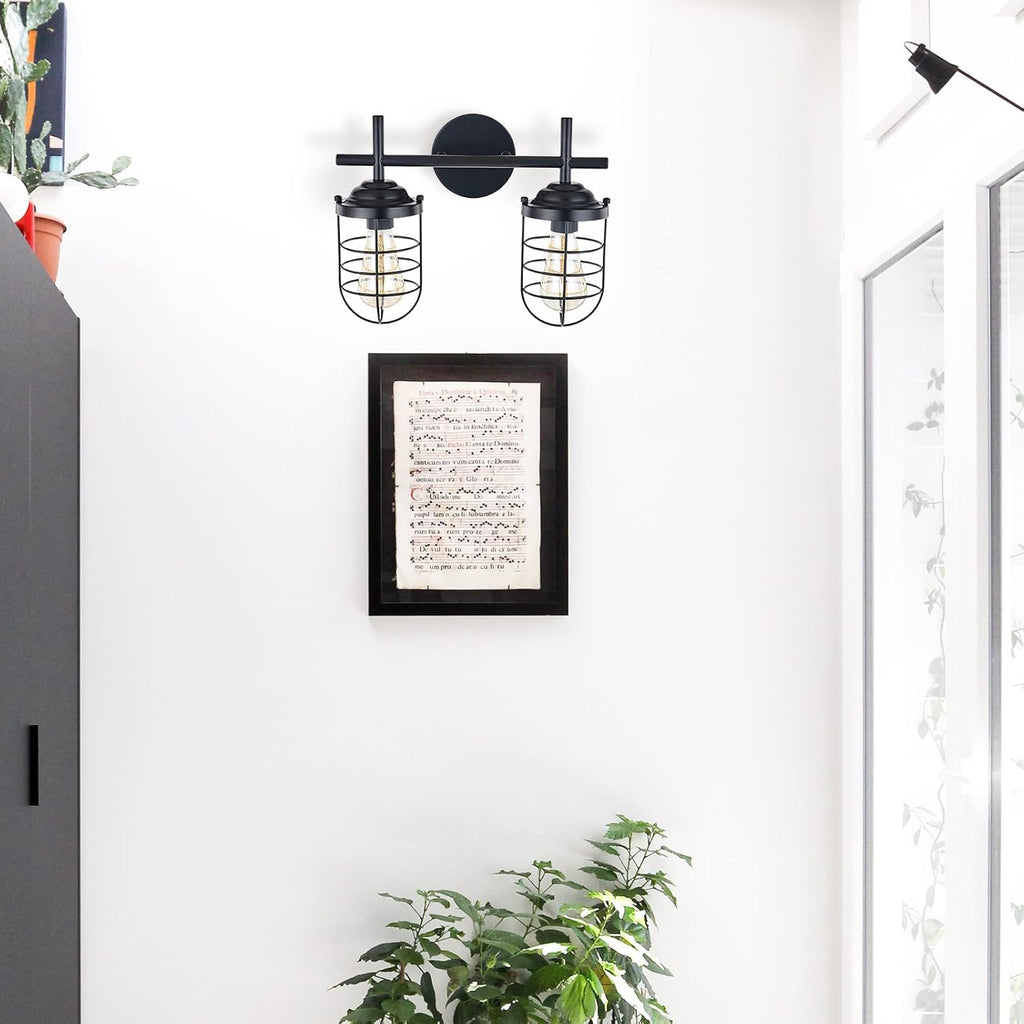 Black Vanity Light Wall Sconce W356
