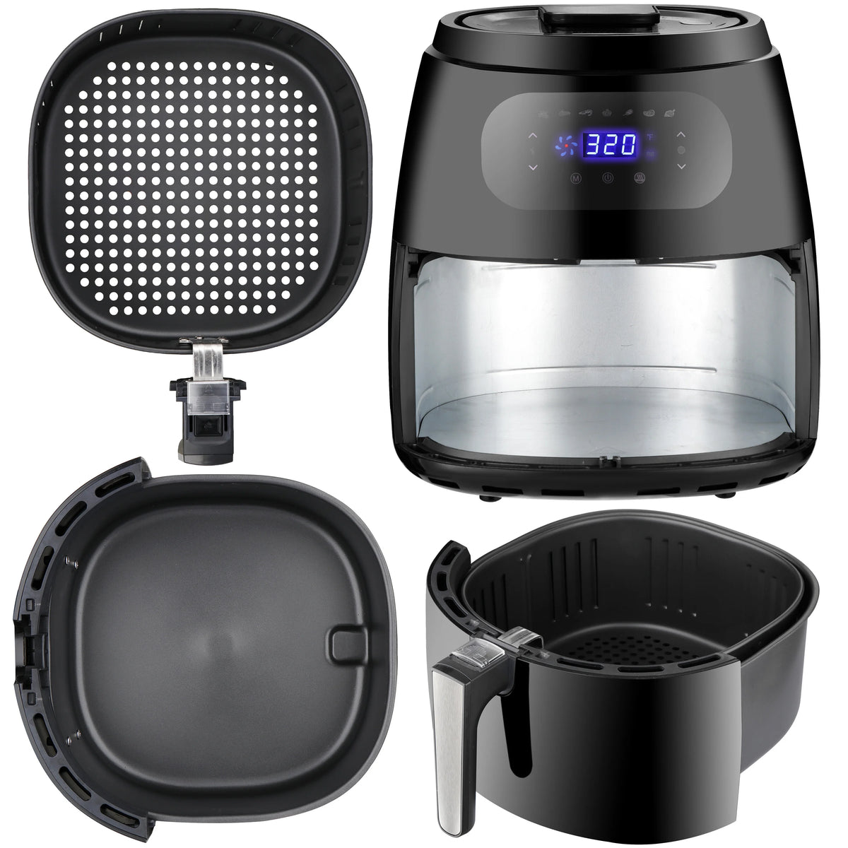 1700W Digital Multi-Functional Air Fryer 7.6 Qt H6044