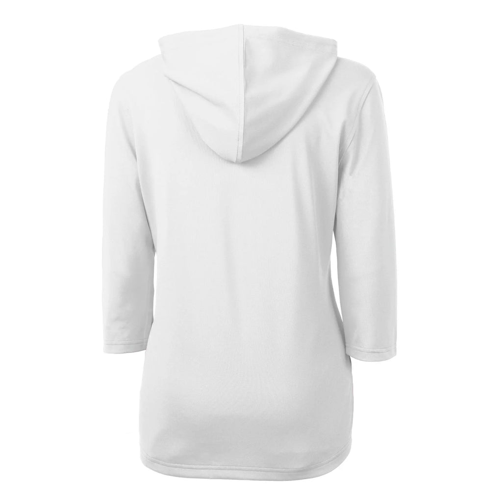 White Half-Zip Pullover Hoodie C2459