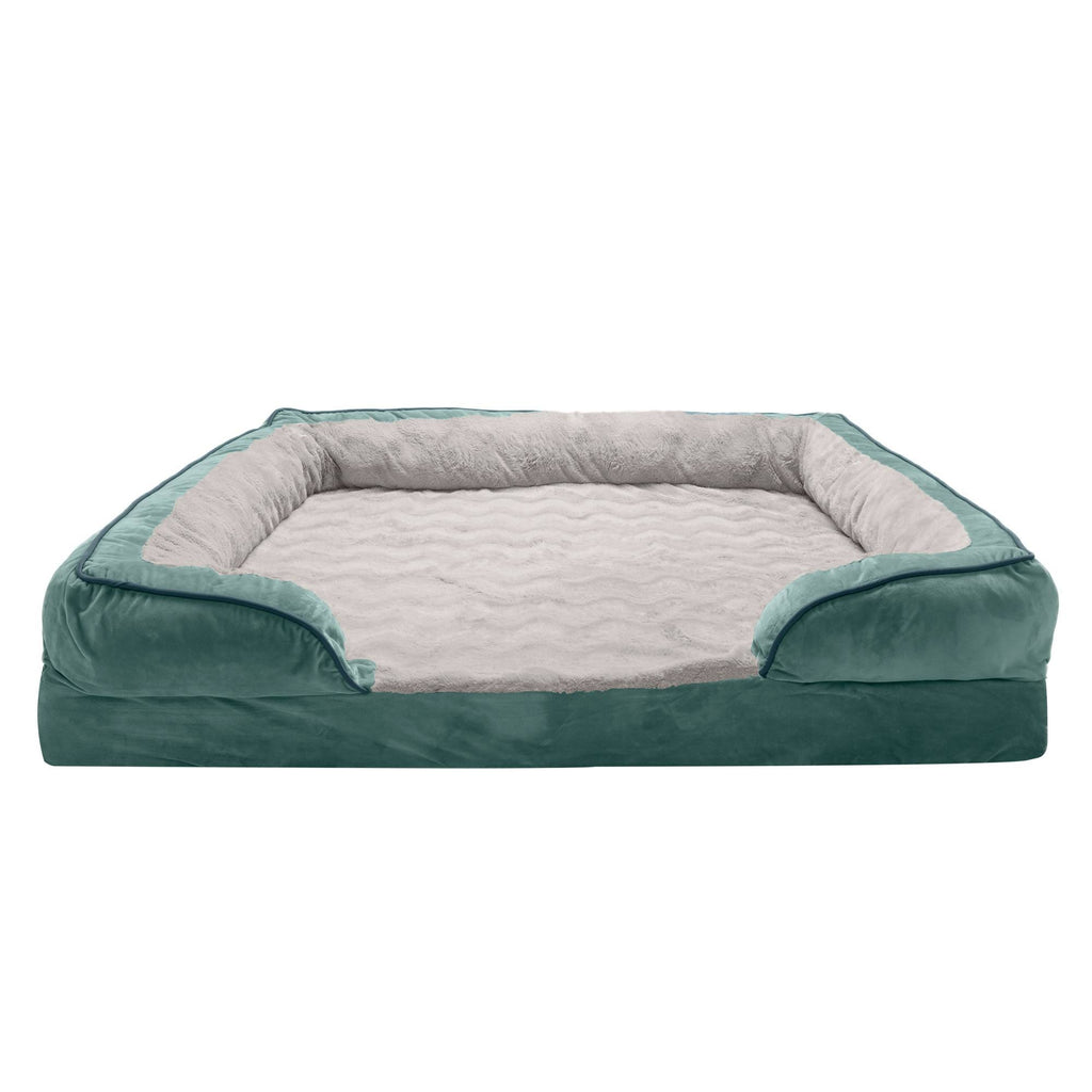 Celadon Green Velvet Sofa Dog Bed H2393