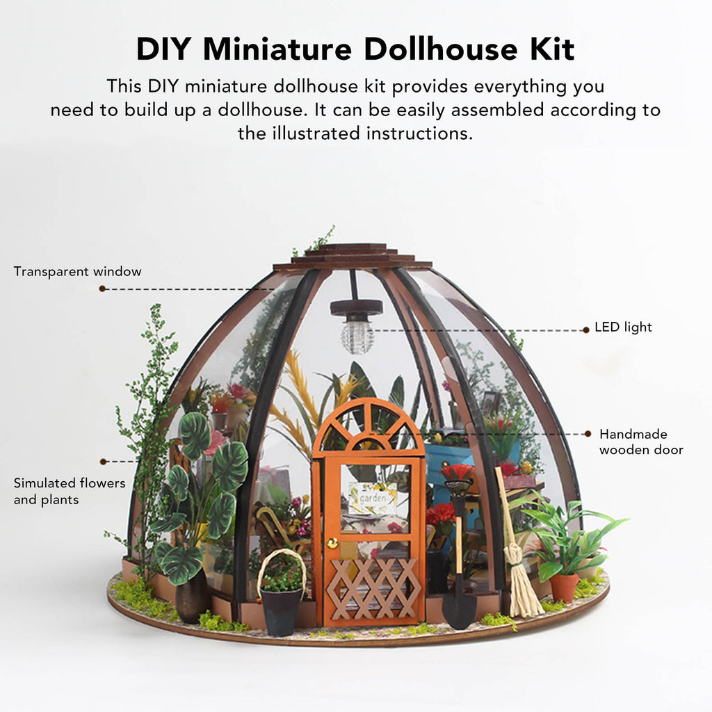 Miniature House Kit 1:24 Wood Dollhouse Kit Q392