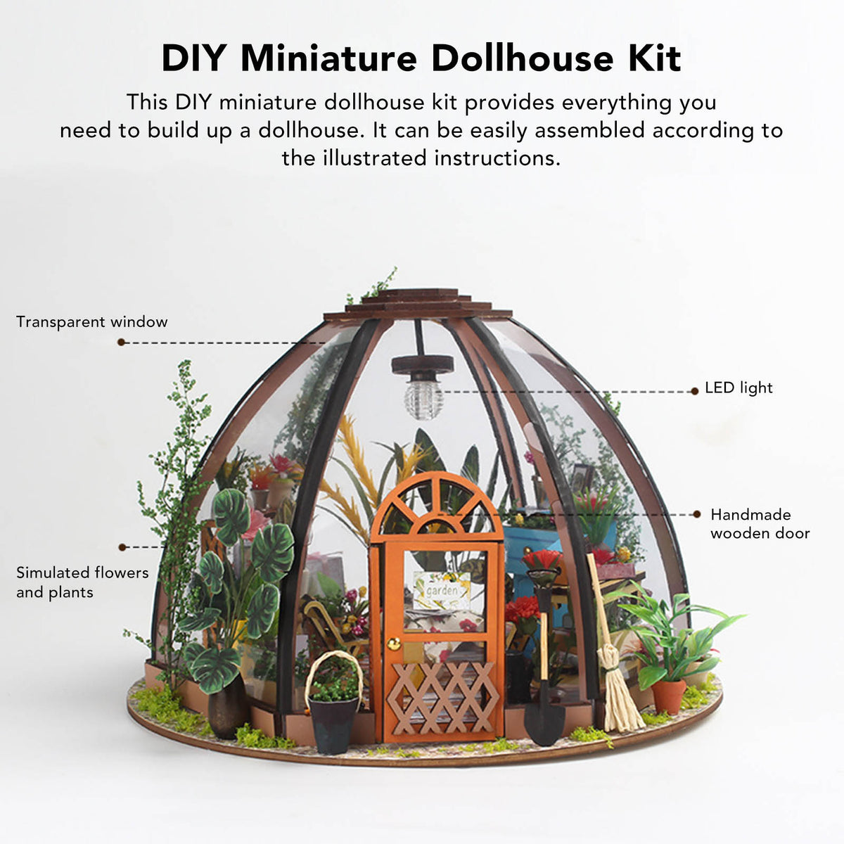 Miniature House Kit 1:24 Wood Dollhouse Kit Q392