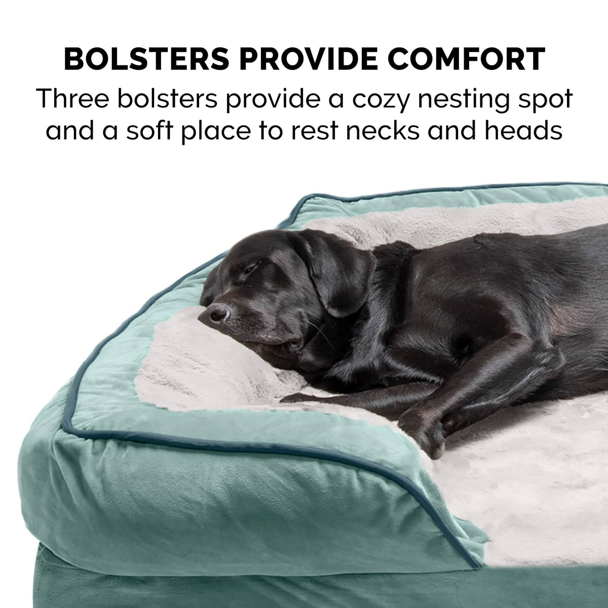 Celadon Green Velvet Sofa Dog Bed H2393