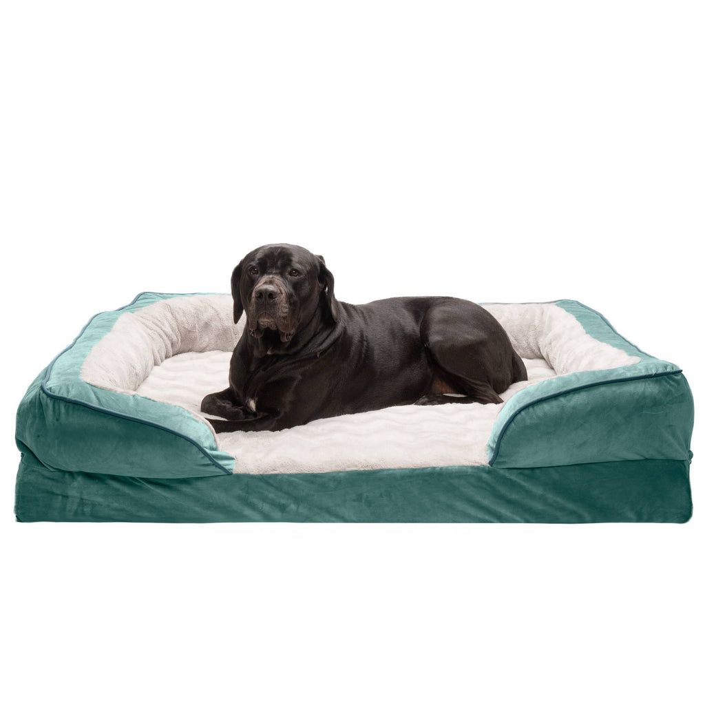 Celadon Green Velvet Sofa Dog Bed H2393