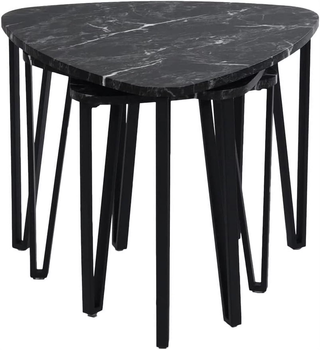 Nesting Coffee Tables Set of 3 Black K187