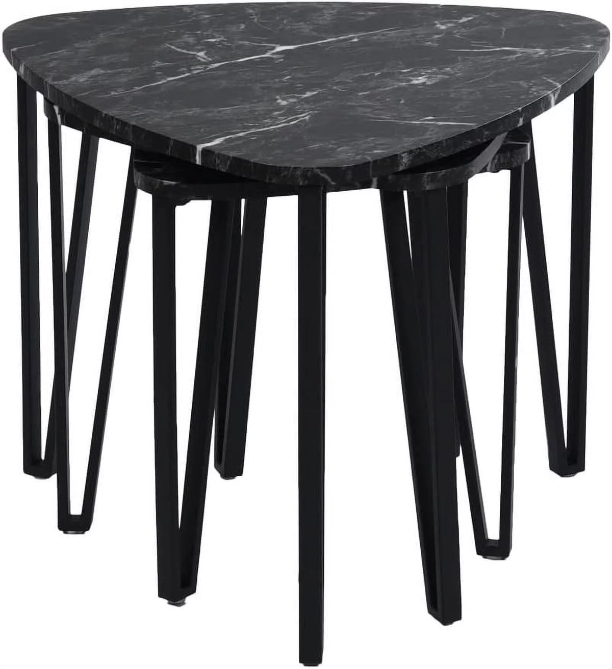 Nesting Coffee Tables Set of 3 Black K187