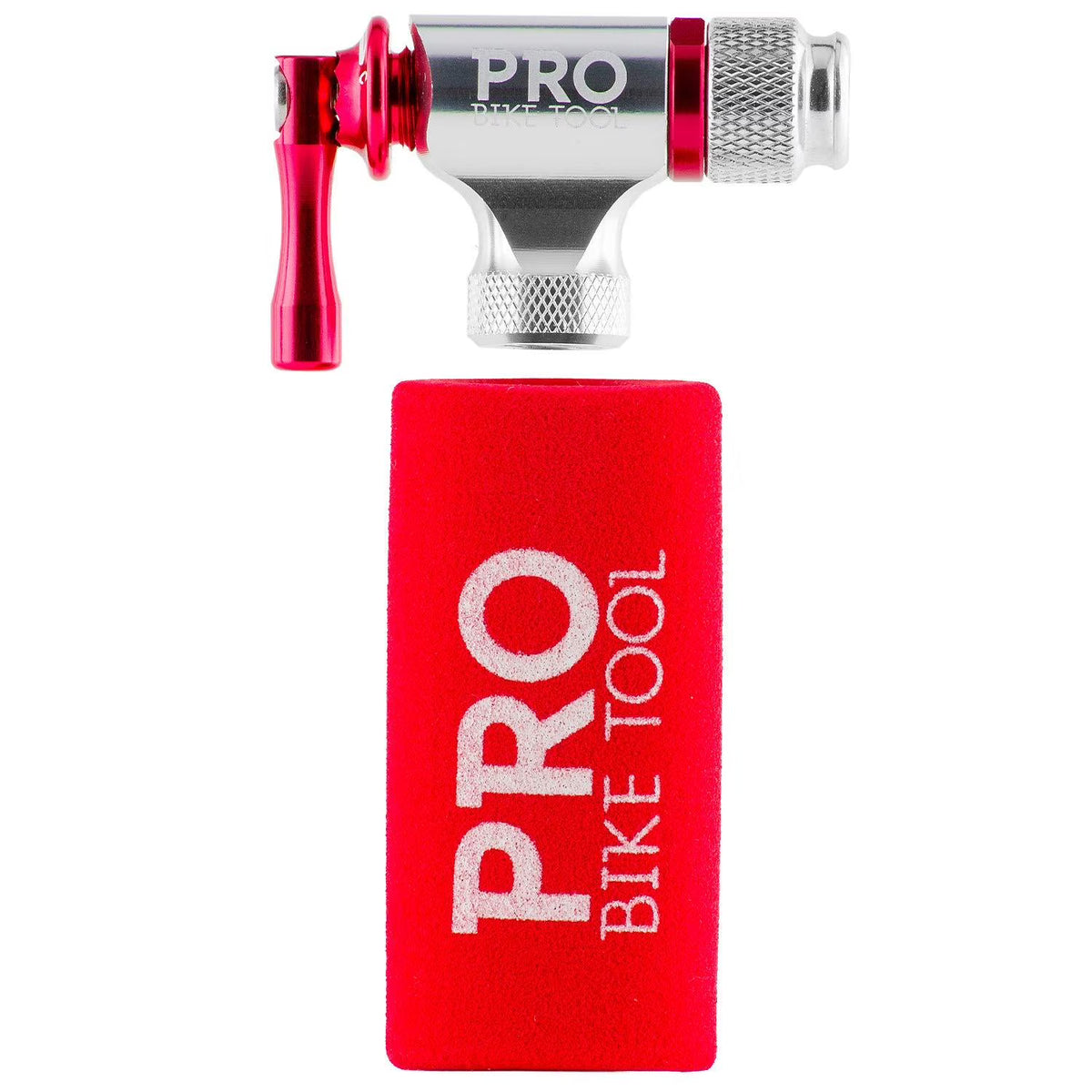 CO2 Inflator with Presta and Schrader Valve (Red) C158