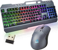 Wireless Keyboard and Mouse Set with Backlit Gaming Keyboard Y523204