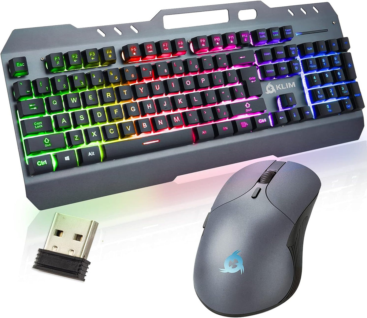 Wireless Keyboard and Mouse Set with Backlit Gaming Keyboard Y523204